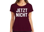 Now Not Saying Funny Sarcastic Home Office Procrastination Ladies T-Shirt, Burgundy, S
