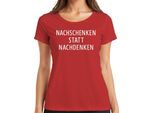 Refill Instead Of Thinking Party Beer Gift Celebration Maglietta Da Donna Jga, Rossa, 3XL