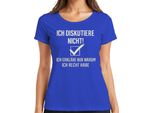 Non Discuto, Ho Sempre Ragione - Detto Divertente - Maglietta Da Donna, Blu, 3XL