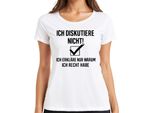 Non Discuto, Ho Sempre Ragione Maglietta Divertente Da Donna, Bianco, 3XL