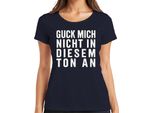 Non Guardarmi Con Questo Tono Sarcastico E Sfacciato, Divertente Maglietta Da Donna, Navy, Xl