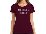 E La Maglietta Luzie, Divertente, Sarcastica E Umoristica, Vintage, Da Donna, Borgogna, Xxl