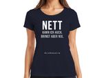 Posso Essere Gentile, Ma Non Posso Essere Sarcastico Maglietta Da Donna Saying Humour Cool, Navy, Xl