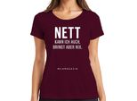 Posso Essere Gentile Ma Non Posso Essere Sarcastico Maglietta Da Donna Saying Humour Cool, Borgogna, 3XL