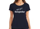 Untreatable Divertente Detto Sarcastico Umorismo Regalo Donna T-Shirt, Navy, M