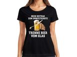 Trenne Bier Vom Glas Mein Beitrag Umweltschutz Bierkrug Bierfan Maglietta Da Donna, Nero, L