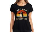Maglietta Donna Noot Noot Motherf***Ers Retro Penguin Sunset Vintage, Nero, S