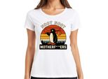 Maglietta Donna Noot Noot Motherf***Ers Retro Penguin Sunset Vintage, Bianco, Xl