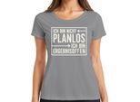 Non Sono Senza Piani, Divertente Detto Da Regalare, T-Shirt Da Donna, Grigio, L