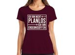 Non Sono Senza Piani, Divertente Detto Aperto, Regalo Da Donna T-Shirt, Borgogna, L