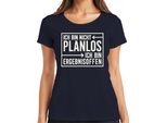 Non Sono Senza Piani, Divertente Detto Aperto, Regalo Da Donna T-Shirt, Navy, L