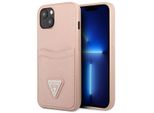 Guess Guhcp13Mpsatpp Iphone 13 / 14 / 156.1 RóżOwy/Pink Hardcase Saffianotriangle Logo Cardslot