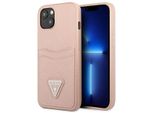 Guess Guhcp13Spsatpp Iphone 13 Mini 5,4RóżOwy/Pink Hardcase Saffianotriangle Logo Cardslot
