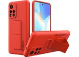 Wozinsky Custodia Kickstand Custodia In Silicone Con Etui Xiaomi Redmi 10 Rosso