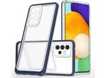 Custodia Clear 3In1 Per Samsung Galaxy A13 5G Copertura In Gel Con Cornice Blu