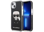 Karl Lagerfeld Klhcp13Stpeikk Custodia Rigida Per Iphone 13 Mini 5.4 Nero/Nero Iconik Karl