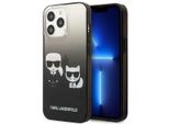 Karl Lagerfeld Klhcp13Ltgkck Custodia Rigida Per Iphone 13 Pro / 13 6.1 Nero/Nero Gradiente Ikonik Karl & Choupette