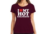 Amo La Mia Ragazza Sexy Regalo Divertente Di San Valentino Maglietta Da Donna Jga, Borgogna, L