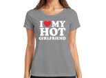 Amo La Mia Ragazza Sexy Regalo Divertente Di San Valentino Maglietta Da Donna Jga, Grigio, L