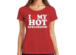 Amo La Mia Ragazza Sexy Regalo Divertente Di San Valentino Maglietta Da Donna Jga, Rosso, L