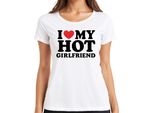 Amo La Mia Ragazza Sexy Regalo Divertente Di San Valentino Maglietta Da Donna Jga, Bianco, M