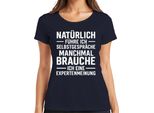 Certo Che Parlo Da Sola, Divertente Regalo Sarcastico Maglietta Da Donna, Navy, M