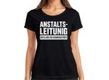 Dipartimento Di Gestione Dell'istituzione Gravemente Disturbato Sarcasmo Clinica Umorismo T-Shirt Da Donna, Nero, L