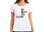 70Th Birthday Present Seventy So Happy I'm Seventy Ladies T-Shirt, Bianco, Xl