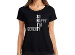 70Th Birthday Present Seventy So Happy I'm Seventy Ladies T-Shirt, Nero, L