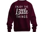 Godetevi Le Piccole Cose Di Ogni Giorno, Regalo Motivazionale, Felpa Unisex, Borgogna, S