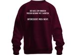 Non Mi Interessa Inner Peace Sarcastic Ironic Unisex Felpa Pullover, Borgogna, Xxl