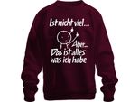 Non è Molto Ma è Tutto Un Dito Medio Sarcastico Divertente Pullover Felpa Unisex, Borgogna, M
