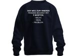 Inner Peace Not My Problem Sarcastic Funny Gift Unisex Felpa Pullover, Navy, L