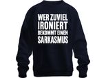 Chi Stira Troppo Diventa Un Sarcastico Detto Sarcastico Regalo Felpa Pullover Unisex, Navy, Xxl