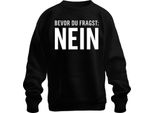 Prima Che Tu Chieda No Divertente Sarcastico Sfacciato Dicendo Regalo Unisex Felpa Pullover, Nero, L