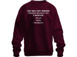 Inner Peace Not My Problem Sarcastic Funny Gift Unisex Felpa Pullover, Borgogna, L