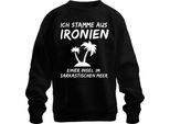 I'm From Ironies Of An Island Sarcastic Humour Palms Unisex Felpa Pullover, Nero, M