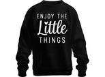 Godetevi Le Piccole Cose Di Ogni Giorno, Regalo Motivazionale, Felpa Pullover Unisex, Nero, Xl
