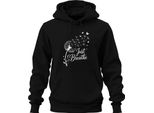 Just Breathe Dandelion Butterfly Mindfulness Yoga Meditation Felpa Con Cappuccio Unisex, Nero, L