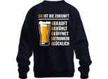 Il 5G è Il Futuro Bought Chilled Drunk Beer Beer Glass Pub Unisex Felpa Pullover, Navy, Xl