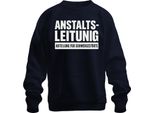 Dipartimento Di Gestione Delle Istituzioni Gravemente Disturbato Sarcasmo Clinica Umorismo Felpa Unisex Pullover, Navy, L
