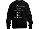 Colazione A Letto Con Croissant Caffè Crema Di Cioccolato Divertente Detto Unisex Felpa Maglione, Nero, M