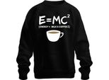 Theory Of Relativity Coffee Formula Nerd Physics Saying Morning Coffee Albert Einstein Felpa Unisex Pullover, Nero, M