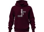 So Happy I'm 80 Funny Birthday Gift Eighty Grandma Grandpa Senior Unisex Hoodie Hoodie, Burgundy, S
