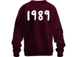 Vintage 1989 Retro 90S Anno Di Nascita Regalo Compleanno Vintage Unisex Felpa Pullover, Borgogna, Xl