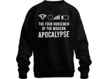Four Horsemen Of The Modern Apocalypse Internet Joke Nerd Smartphone Unisex Felpa Pullover, Nero, 3XL