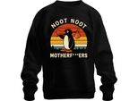 Noot Noot Motherf***Ers Retro Penguin Sunset Vintage Felpa Unisex Pullover, Nero, S