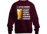 Il 5G è Il Futuro Bought Chilled Drunk Beer Beer Glass Pub Unisex Felpa Pullover, Borgogna, Xxl