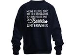 Wings In Repair Today With Broom On The Way Strega Divertente Fun Unisex Felpa Pullover, Navy, L
