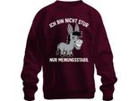 Non Sono Testardo, Sono Solo Un Asino Supponente, Divertente Detto Umoristico Felpa Pullover Unisex, Borgogna, M